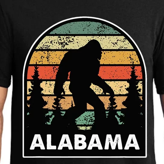 Alabama And A Bigfoot Or A Sasquatch Pajama Set