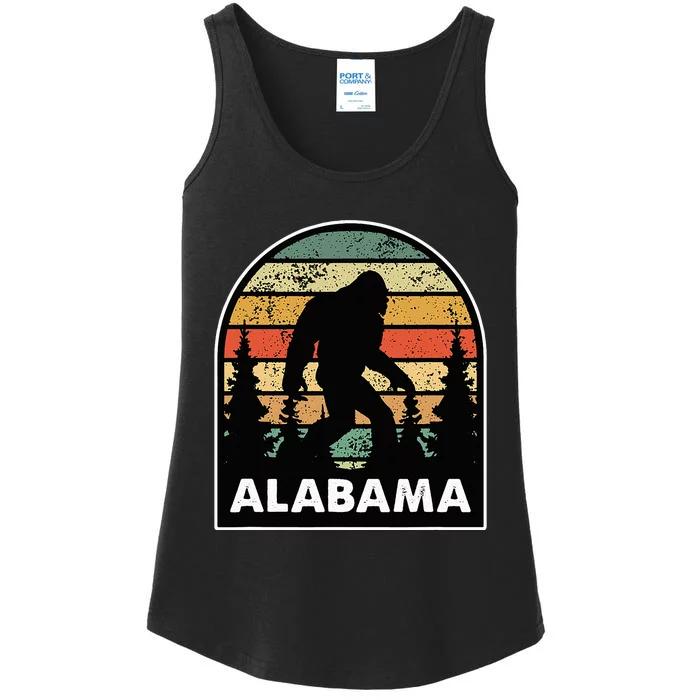 Alabama And A Bigfoot Or A Sasquatch Ladies Essential Tank