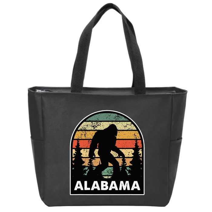 Alabama And A Bigfoot Or A Sasquatch Zip Tote Bag