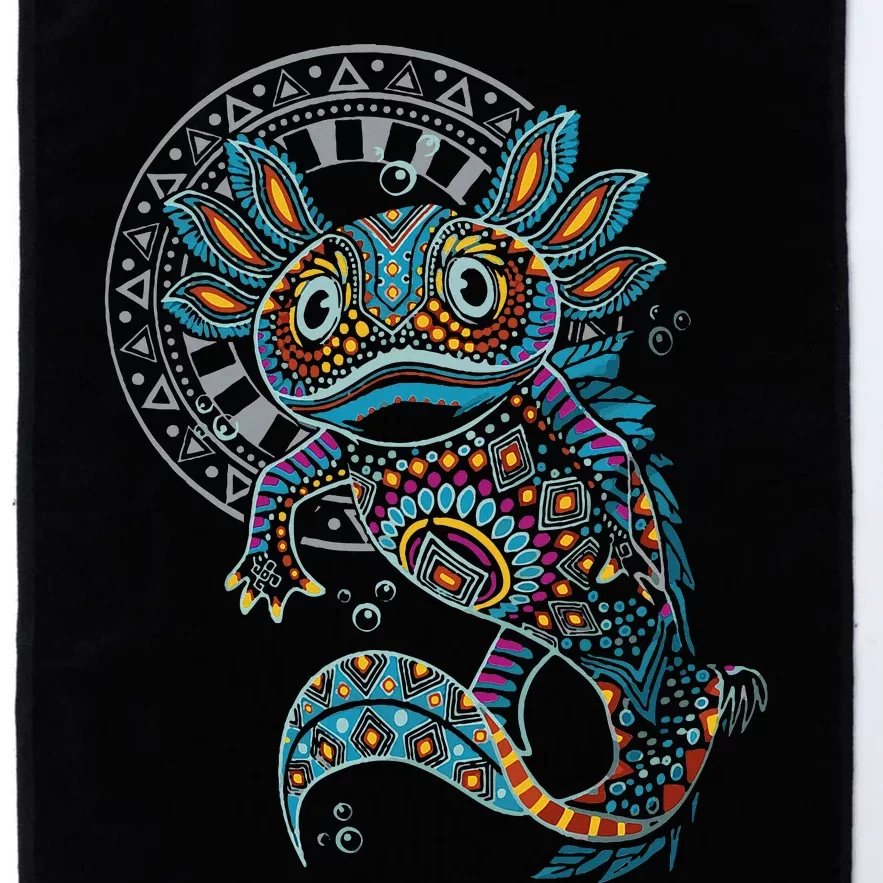 Axolotl Art Aztec Mexico Mexican Platinum Collection Golf Towel