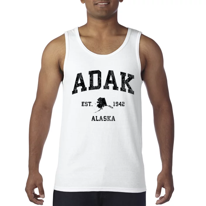 Adak Alaska Ak Vintage Athletic Sports Design Tank Top