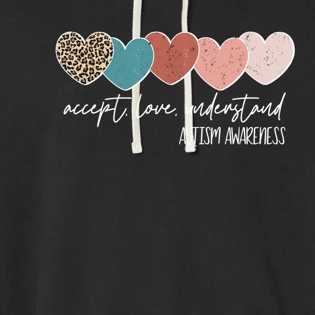 Autism Awareness Accept Love Understand Garment-Dyed Fleece Hoodie