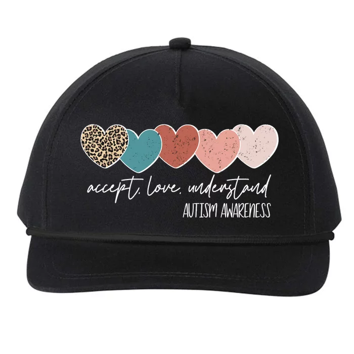 Autism Awareness Accept Love Understand Snapback Five-Panel Rope Hat