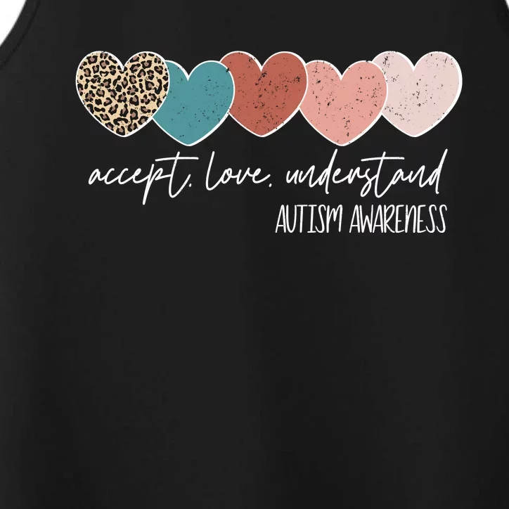 Autism Awareness Accept Love Understand Performance Tank