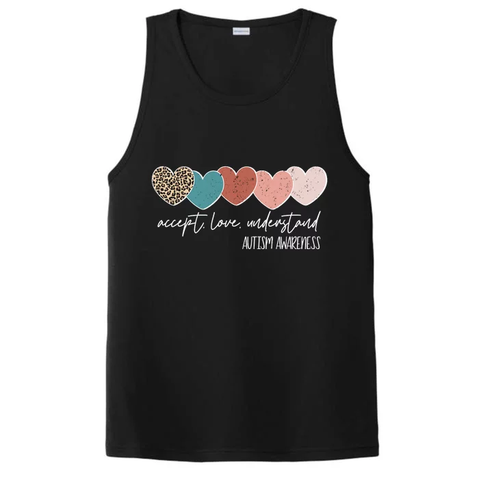 Autism Awareness Accept Love Understand Performance Tank