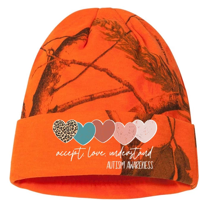 Autism Awareness Accept Love Understand Kati - 12in Camo Beanie