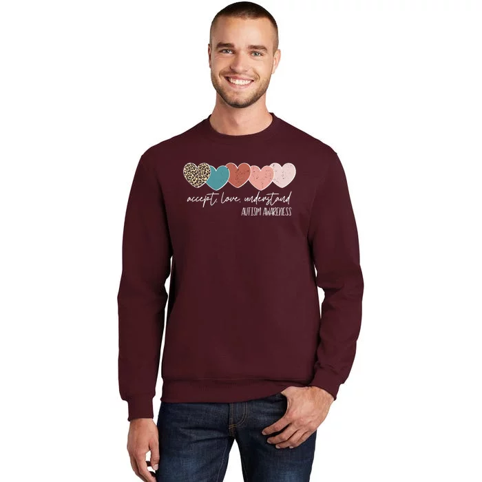 Autism Awareness Accept Love Understand Tall Sweatshirt