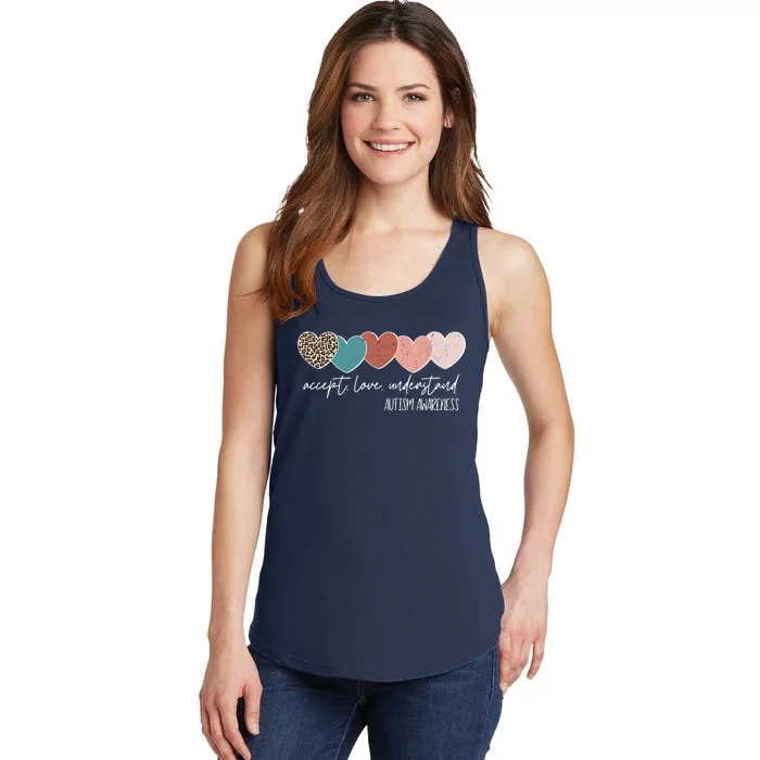 Autism Awareness Accept Love Understand Ladies Essential Tank