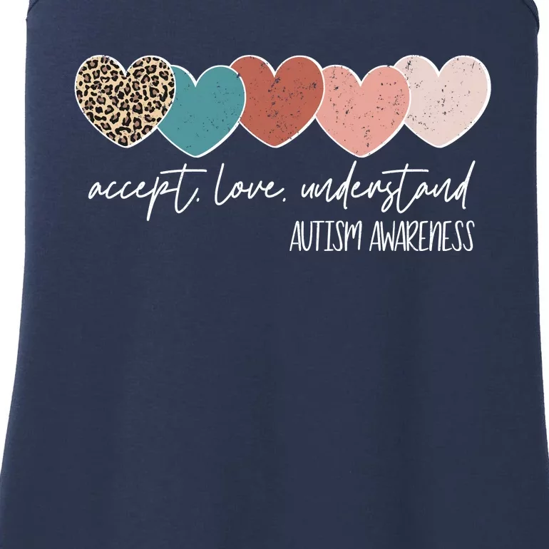 Autism Awareness Accept Love Understand Ladies Essential Tank