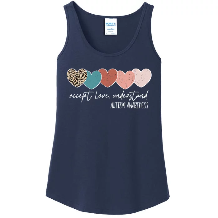 Autism Awareness Accept Love Understand Ladies Essential Tank