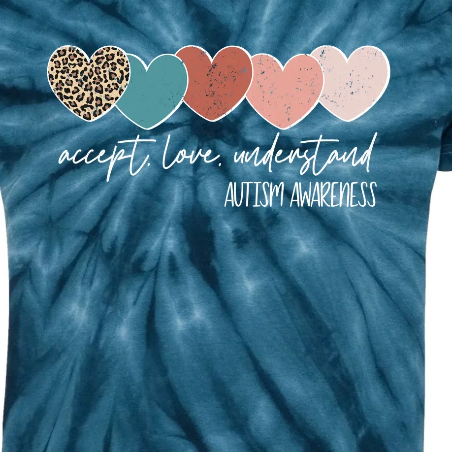 Autism Awareness Accept Love Understand Kids Tie-Dye T-Shirt