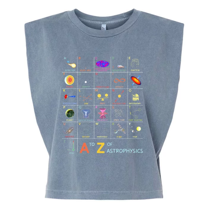 Alphabet A-Z Astrophysics Astrophysicist Space and Planets Garment-Dyed Women's Muscle Tee