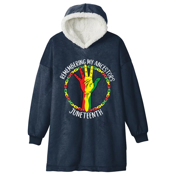 African American Ancestry Black Pride Juneteenth Party Meaningful Gift Hooded Wearable Blanket