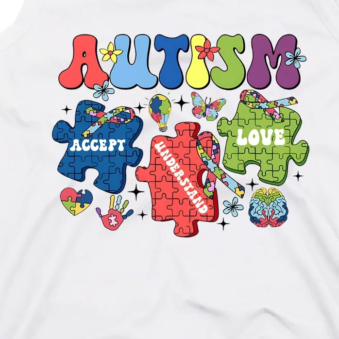 Autism Awareness Accept Understand Love Autism Puzzle Tank Top