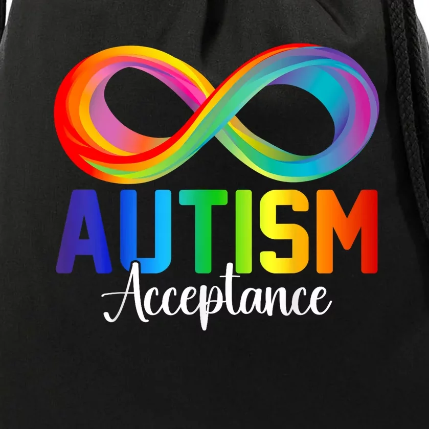 Autism Awareness Acceptance Infinity Symbol Drawstring Bag