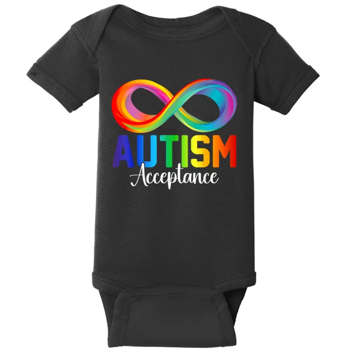 Autism Awareness Acceptance Infinity Symbol Baby Bodysuit