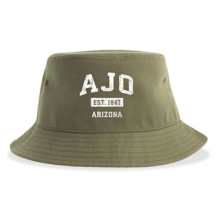 Ajo Arizona Az Vintage Sports Established Design Sustainable Bucket Hat