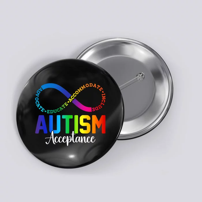 Autism Awareness Acceptance Infinity Symbol Button