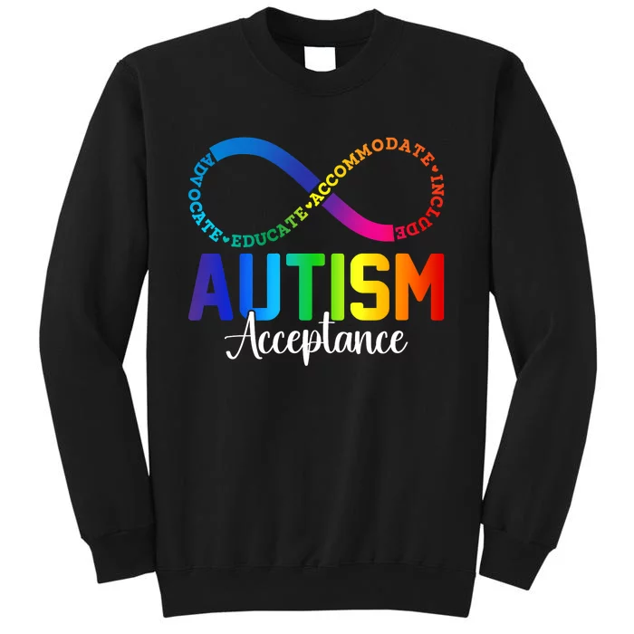 Autism Awareness Acceptance Infinity Symbol Tall Sweatshirt