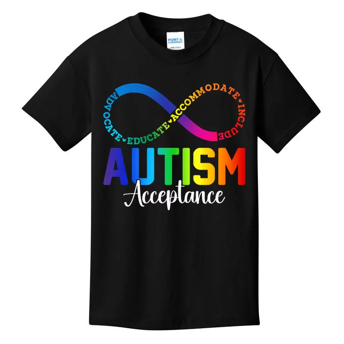 Autism Awareness Acceptance Infinity Symbol Kids T-Shirt