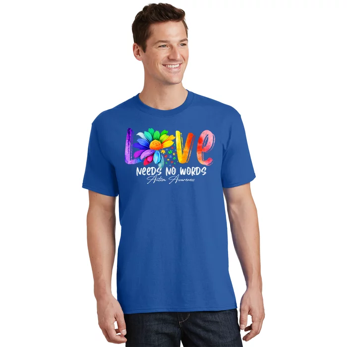 Autism Awareness Autistic Love Needs No Words Gift T-Shirt