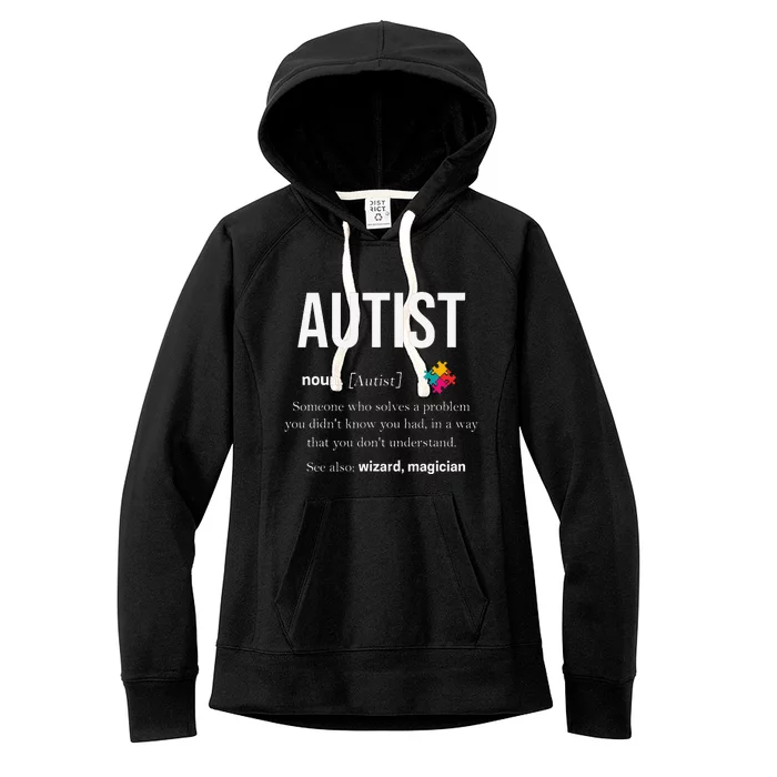 Autism Autistic Asperger Syndrom Aspie Puzzle Autist Support Women's Fleece Hoodie