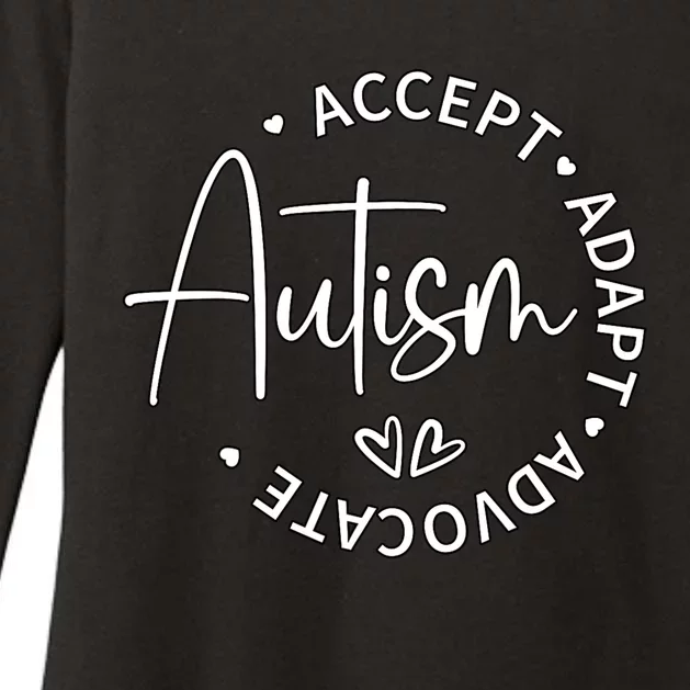 Accept Adapt Advocate Autism Awareness Gift Womens CVC Long Sleeve Shirt