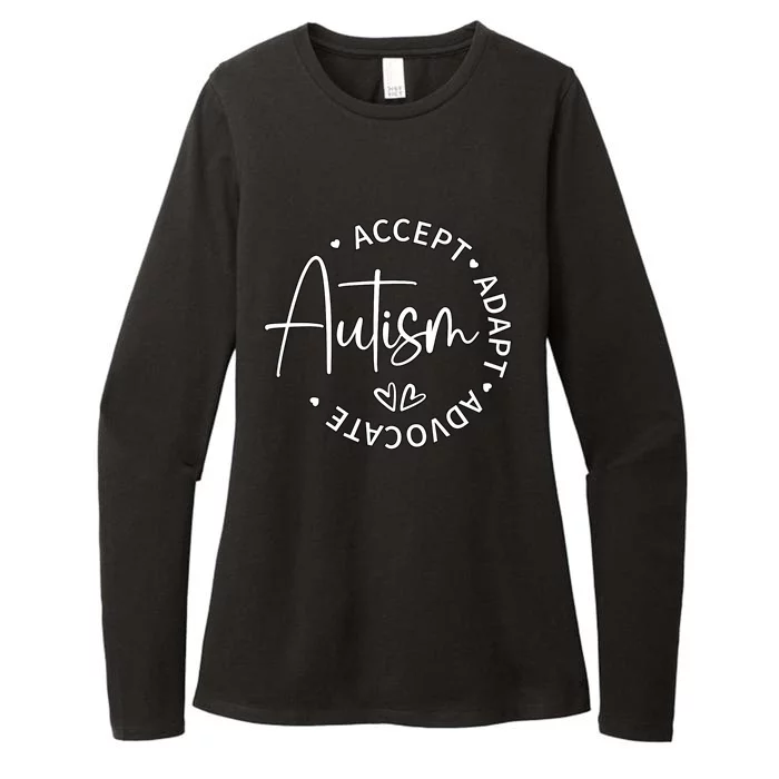 Accept Adapt Advocate Autism Awareness Gift Womens CVC Long Sleeve Shirt