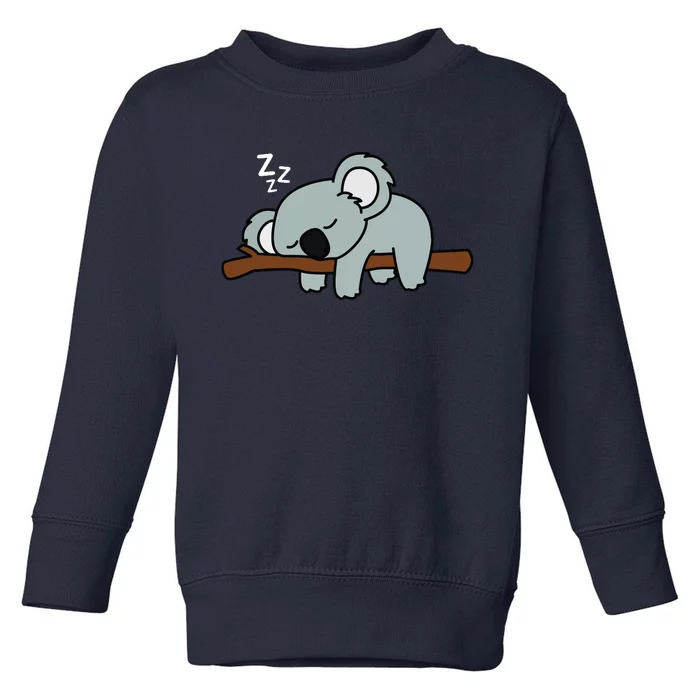 Adorable Australian Animal Tired Sleeping Cute Koala Bear Toddler Sweatshirt