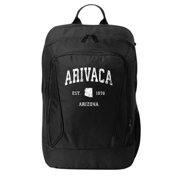 Arivaca Arizona AZ Vintage Athletic Sports City Backpack