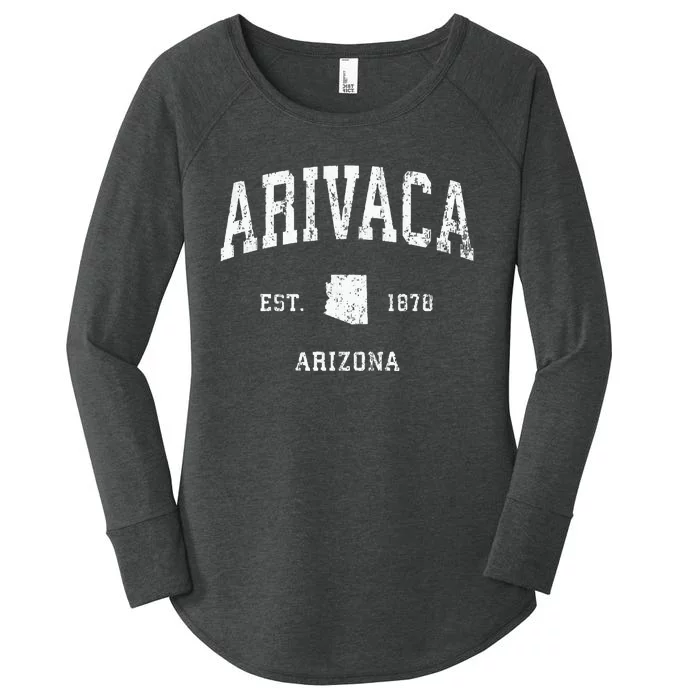 Arivaca Arizona AZ Vintage Athletic Sports Women's Perfect Tri Tunic Long Sleeve Shirt