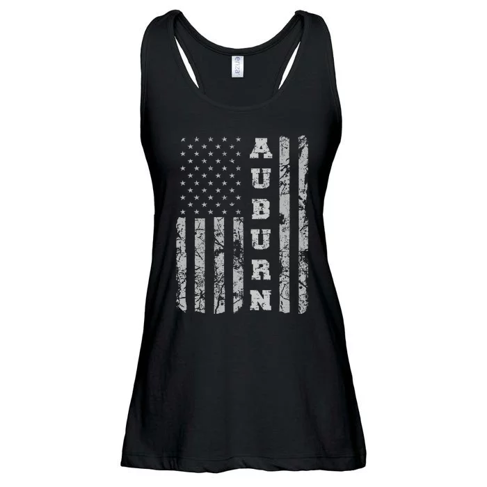 Auburn Alabama American Flag Ladies Essential Flowy Tank