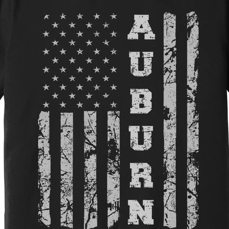 Auburn Alabama American Flag Premium T-Shirt