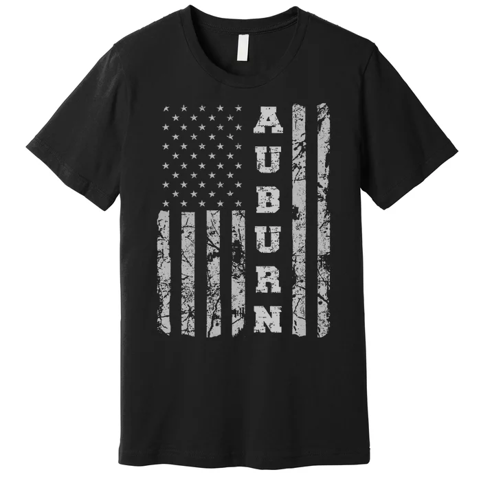 Auburn Alabama American Flag Premium T-Shirt