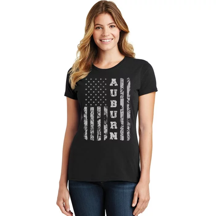 Auburn Alabama American Flag Women's T-Shirt