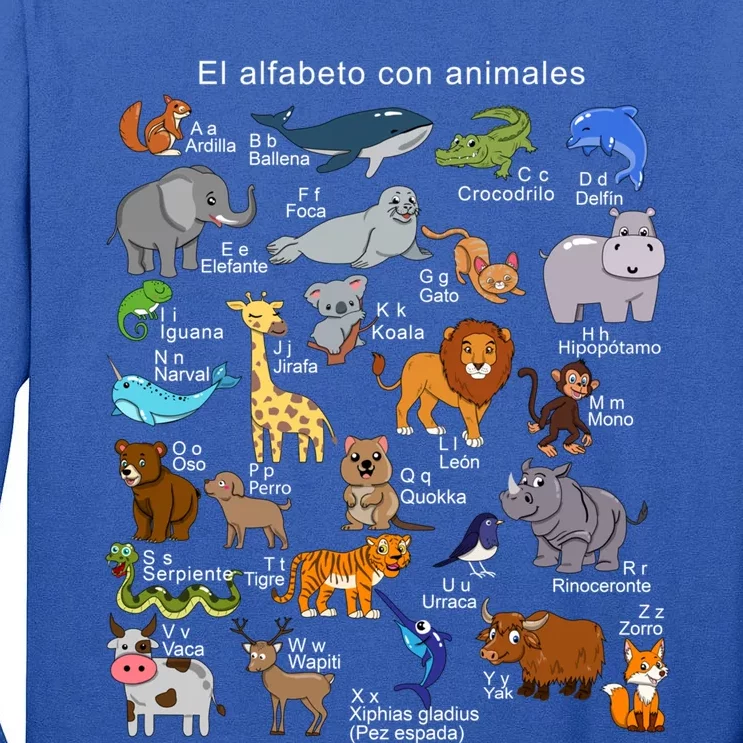 Animals Alphabet Agiftz Abc Of The Animal World Gift Tall Long Sleeve T-Shirt