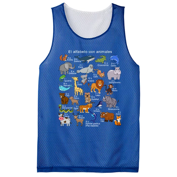 Animals Alphabet Agiftz Abc Of The Animal World Gift Mesh Reversible Basketball Jersey Tank