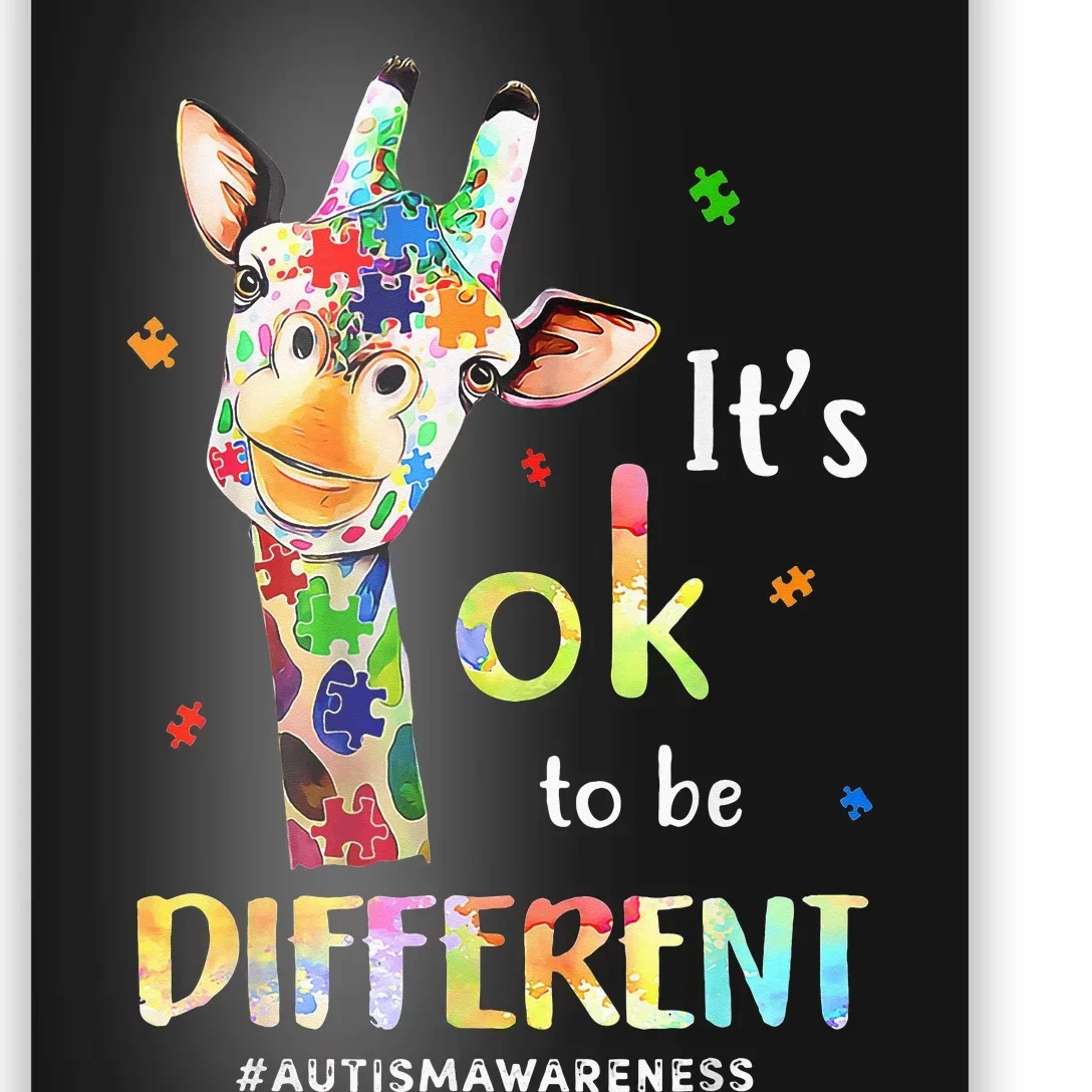 Autism Awareness Acceptance Its Ok To Be Different Poster