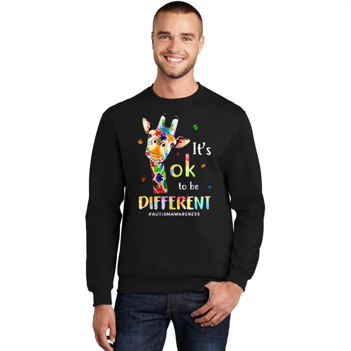 Autism Awareness Acceptance Its Ok To Be Different Tall Sweatshirt