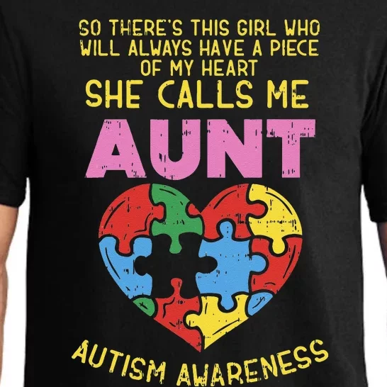 Aunt Autism Awareness Piece Of My Heart Auntie Pajama Set