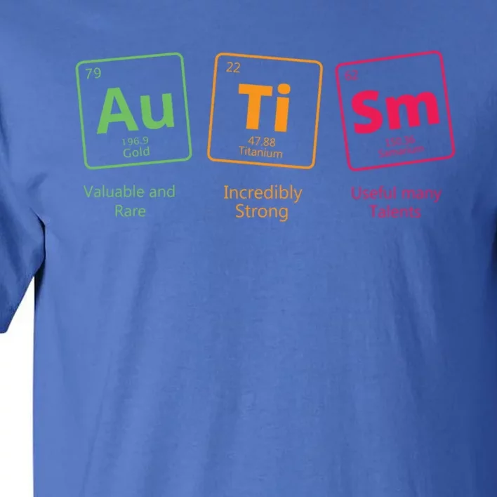 Awareness Autistic Autism Periodic Table Of Elets Gift Tall T-Shirt