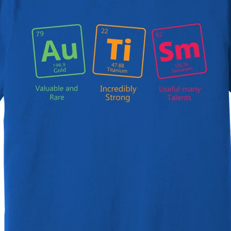 Awareness Autistic Autism Periodic Table Of Elets Gift Premium T-Shirt