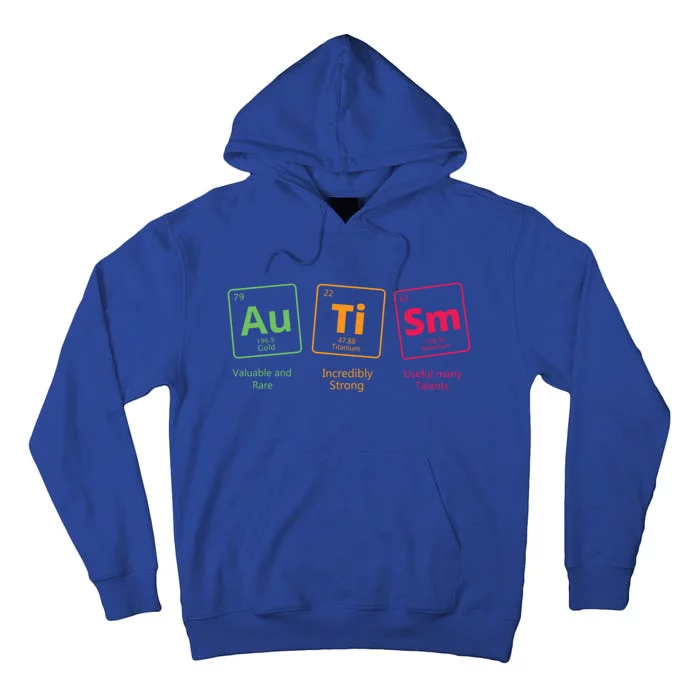 Awareness Autistic Autism Periodic Table Of Elets Gift Tall Hoodie