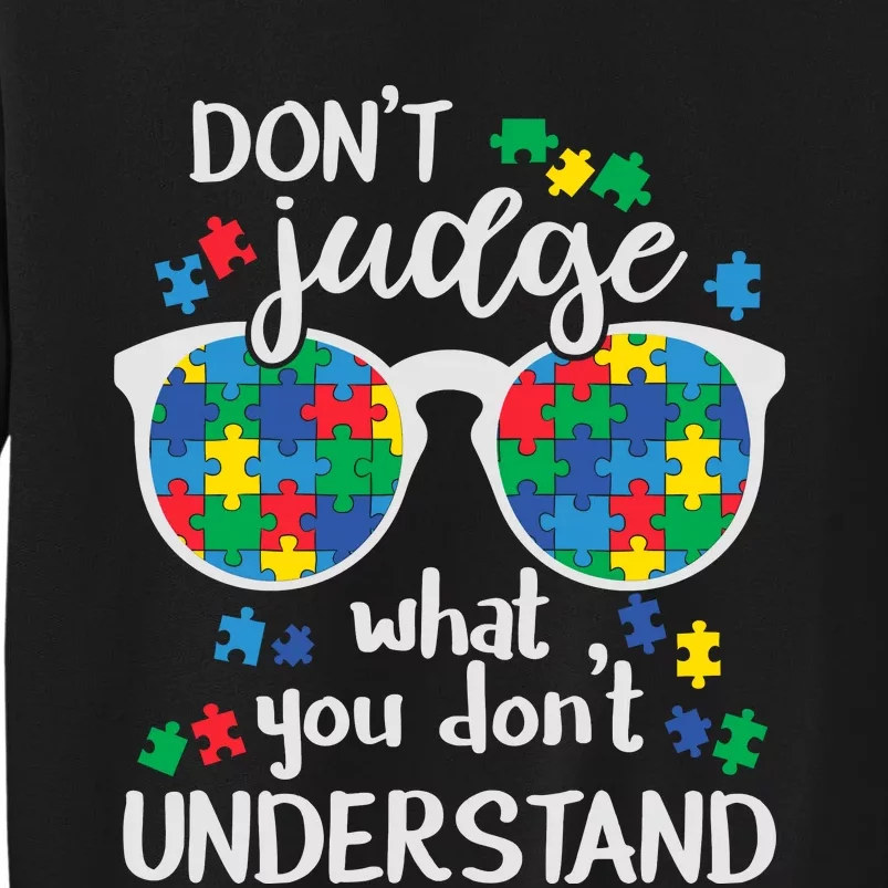 Autism Awareness Autistic Glasses Tall Sweatshirt