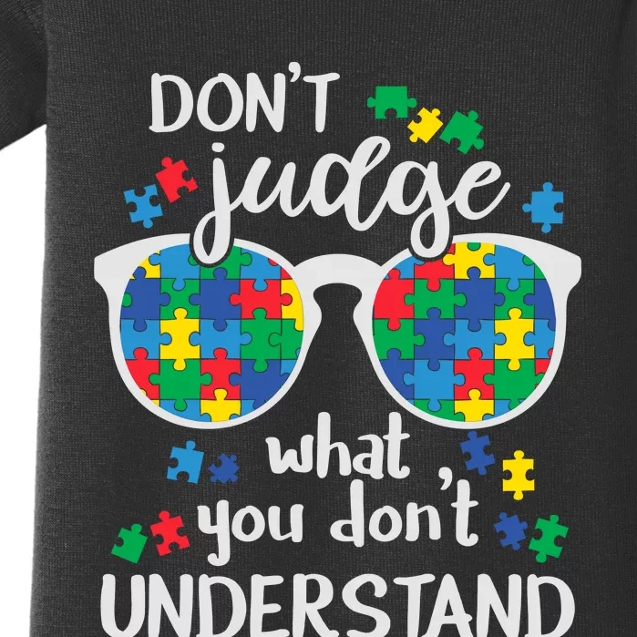 Autism Awareness Autistic Glasses Baby Bodysuit