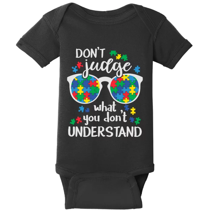 Autism Awareness Autistic Glasses Baby Bodysuit