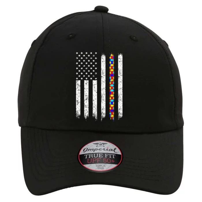 Autism Awareness American Flag The Original Performance Cap