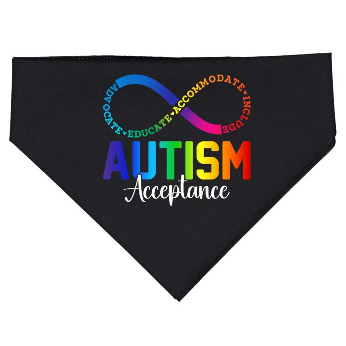 Autism Awareness Acceptance Infinity Symbol USA-Made Doggie Bandana