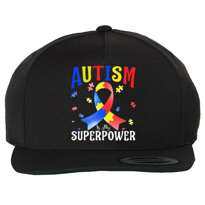 Awesome Autism Awareness Autism Ribbon Puzzle Pieces Wool Snapback Cap