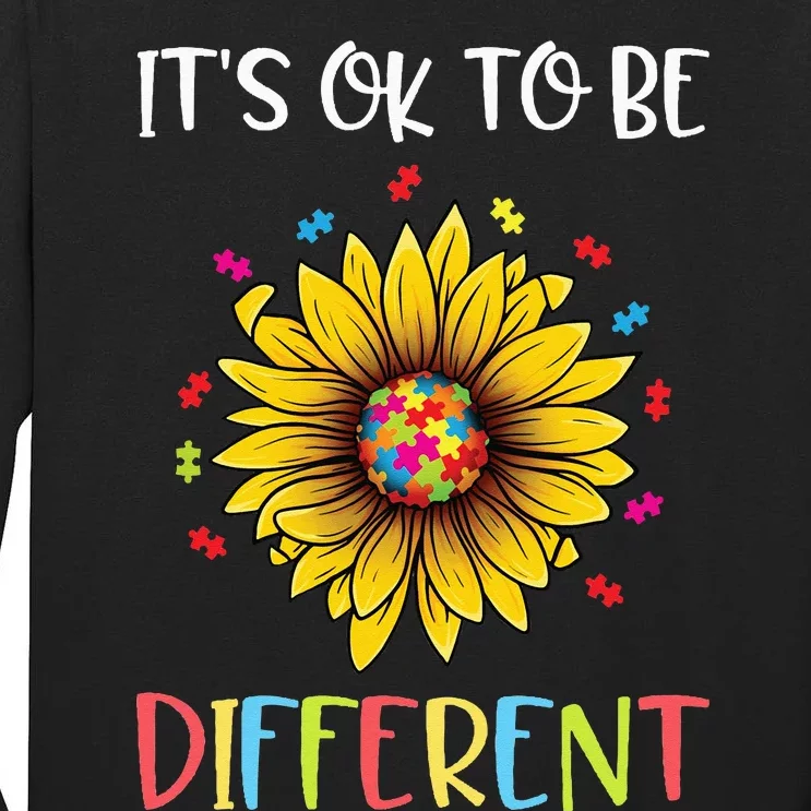 Autism Awareness Advocate It's OK to be Different Autism Tall Long Sleeve T-Shirt